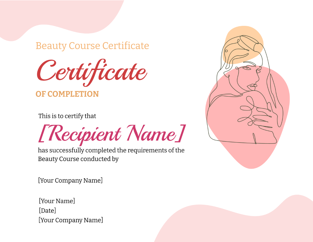 Beauty Course Certificate