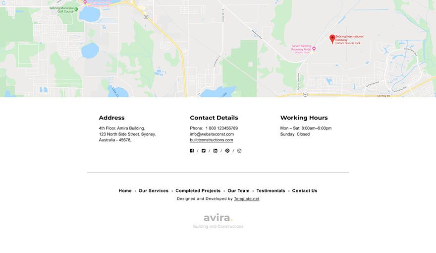 Construction Company Website  Download