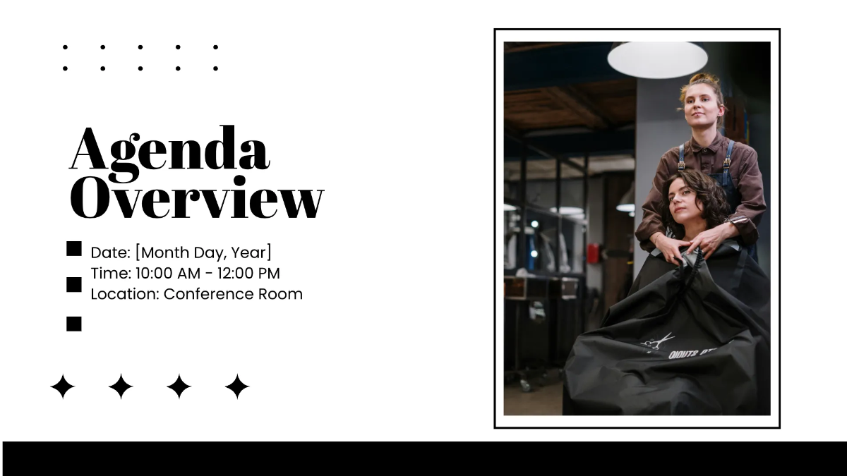 Free Salon Agenda Presentation Template to Edit Online