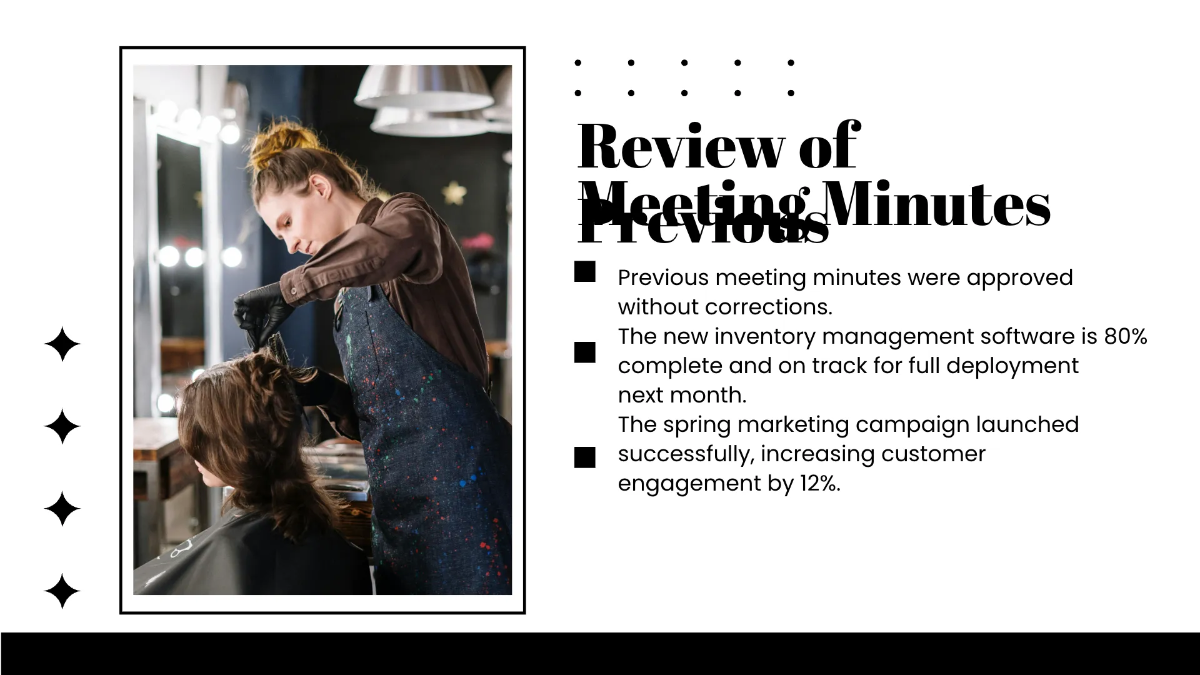 Free Salon Agenda Presentation Template to Edit Online