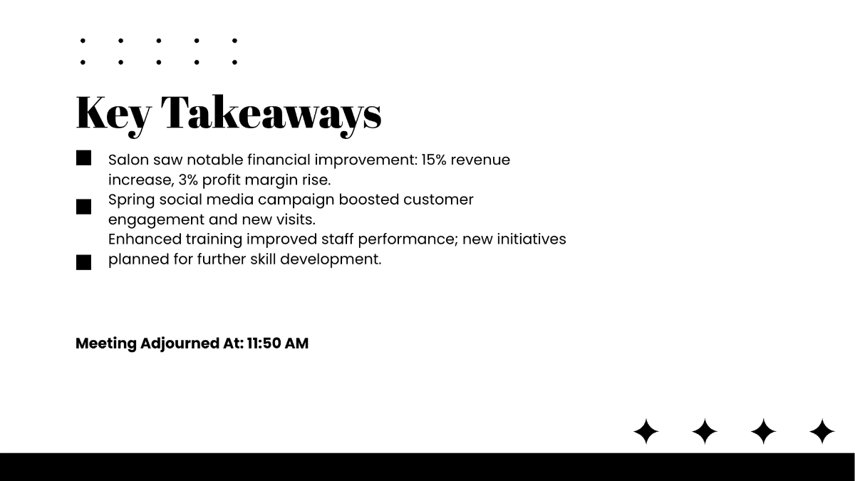 Free Salon Agenda Presentation Template to Edit Online