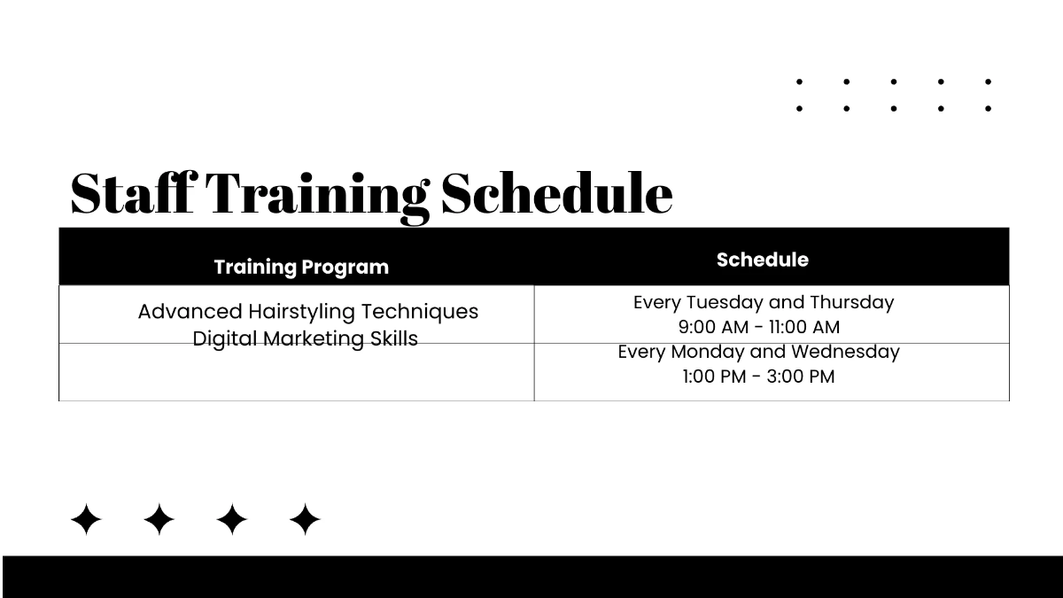 Free Salon Agenda Presentation Template to Edit Online