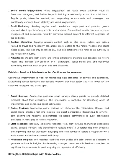 Free Hotel Communication Plan Template to Edit Online