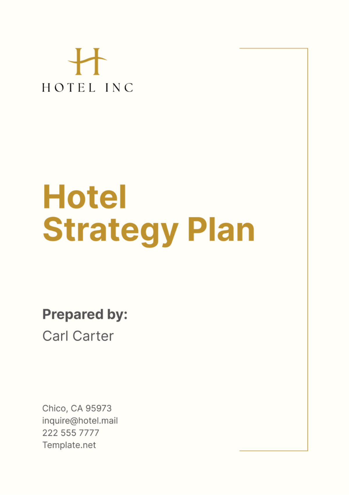 Hotel Strategy Plan Template - Edit Online & Download