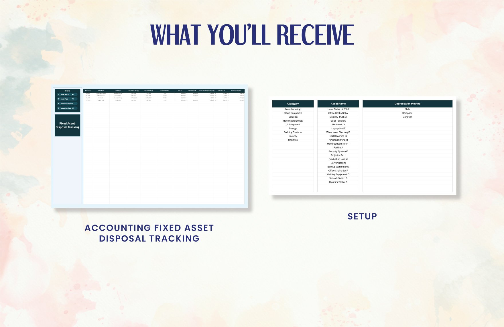 Accounting Fixed Asset Disposal Tracking Template