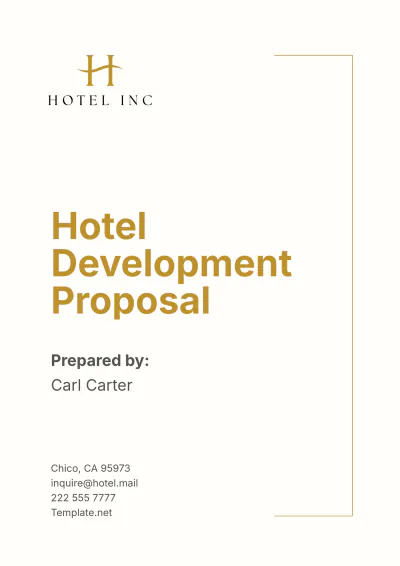 Free Hotel Development Proposal Template to Edit Online