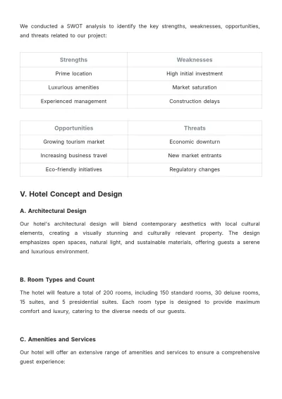 Free Hotel Development Proposal Template to Edit Online