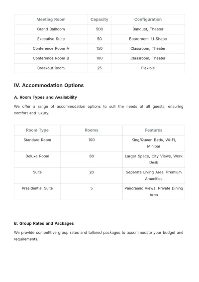 Free Hotel Meeting Proposal Template to Edit Online