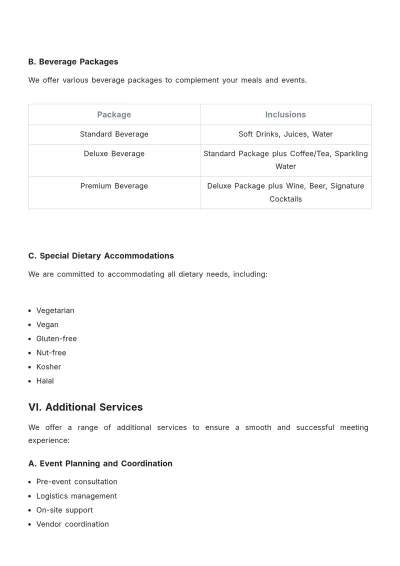 Free Hotel Meeting Proposal Template to Edit Online