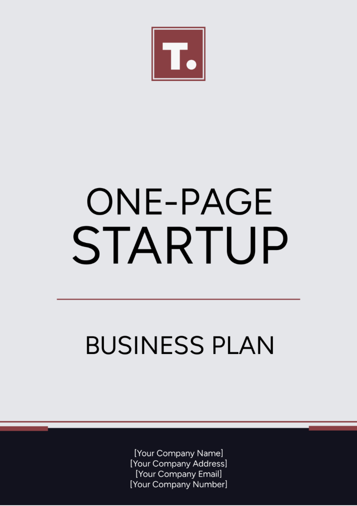 One-Page Startup Business Plan Template - Edit Online & Download