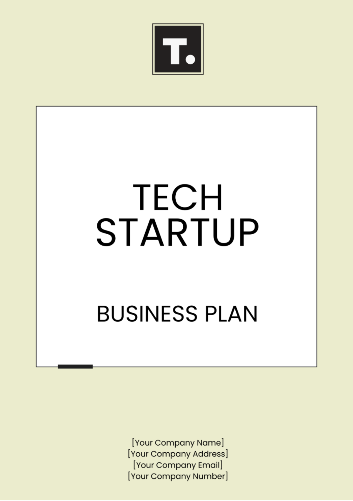 Free Tech Startup Business Plan Template