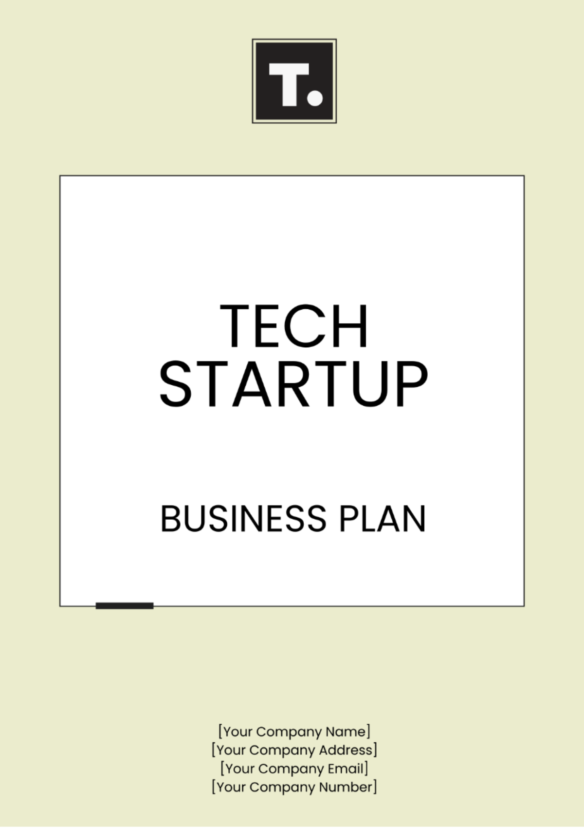 Tech Startup Business Plan Template - Edit Online & Download