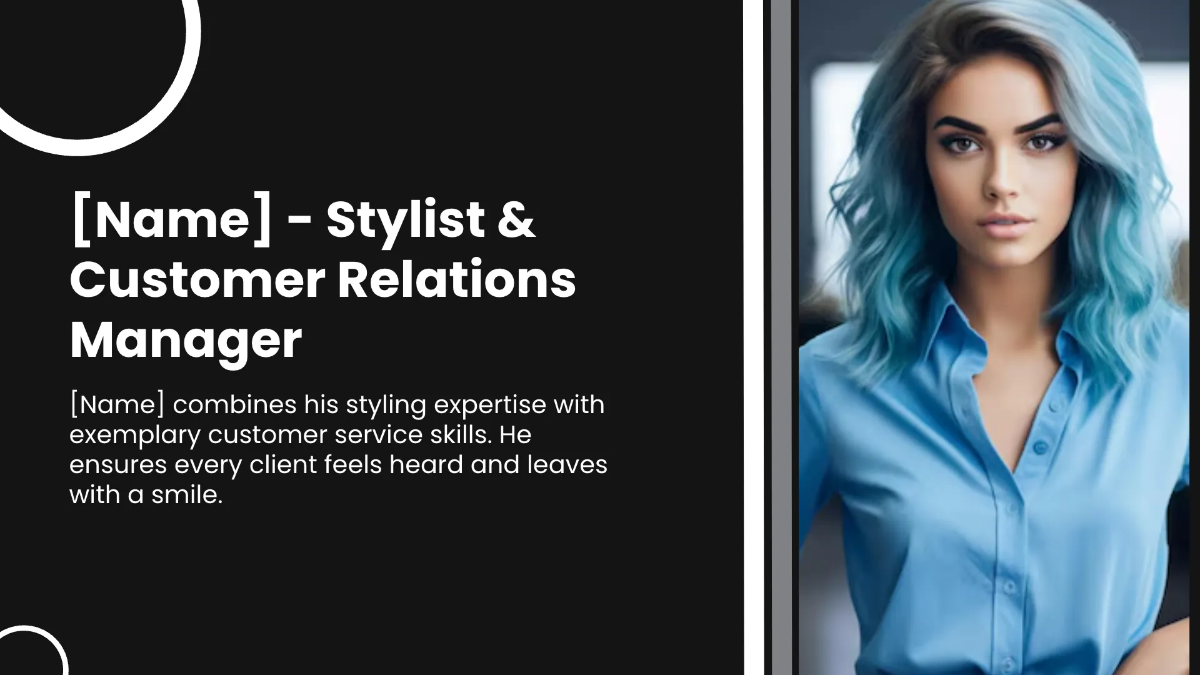 Free Salon Team Presentation Template to Edit Online