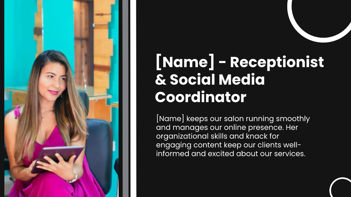 Free Salon Team Presentation Template to Edit Online