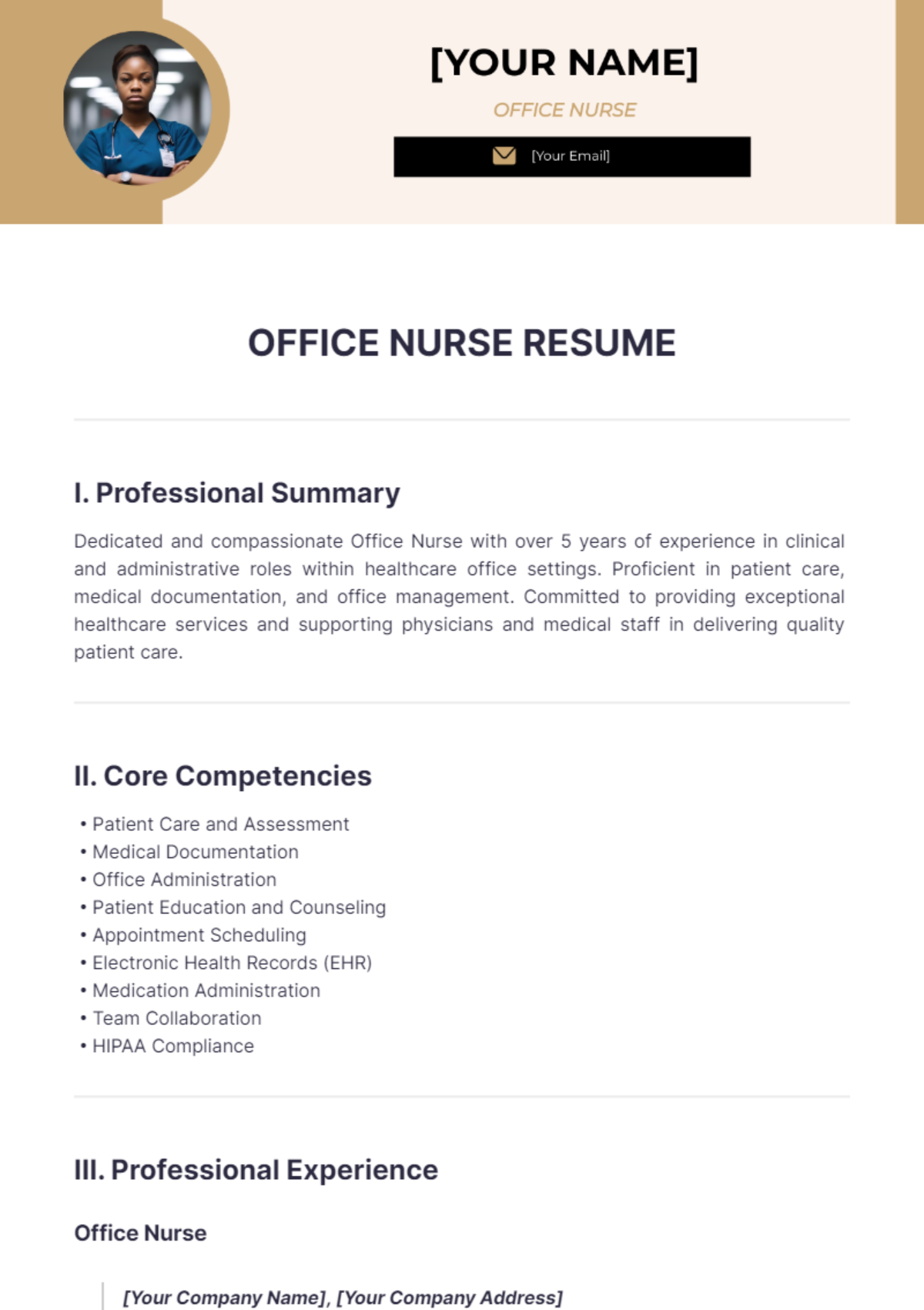 Office Nurse Resume - Edit Online & Download