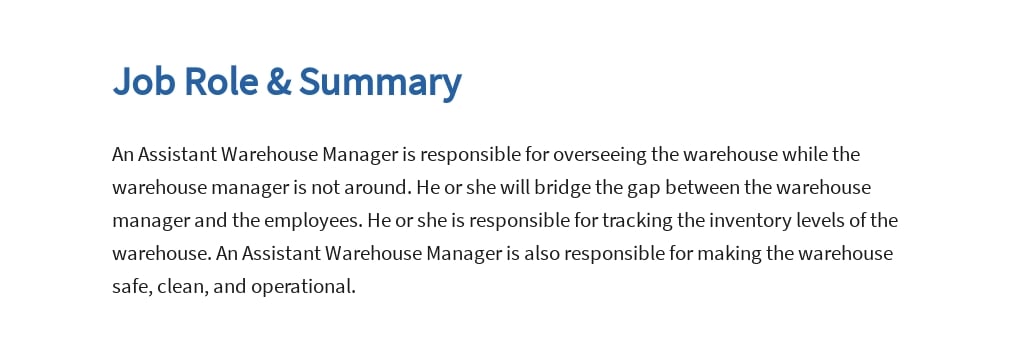 Free Assistant Warehouse Manager Job Ad and Description Template 2.jpe