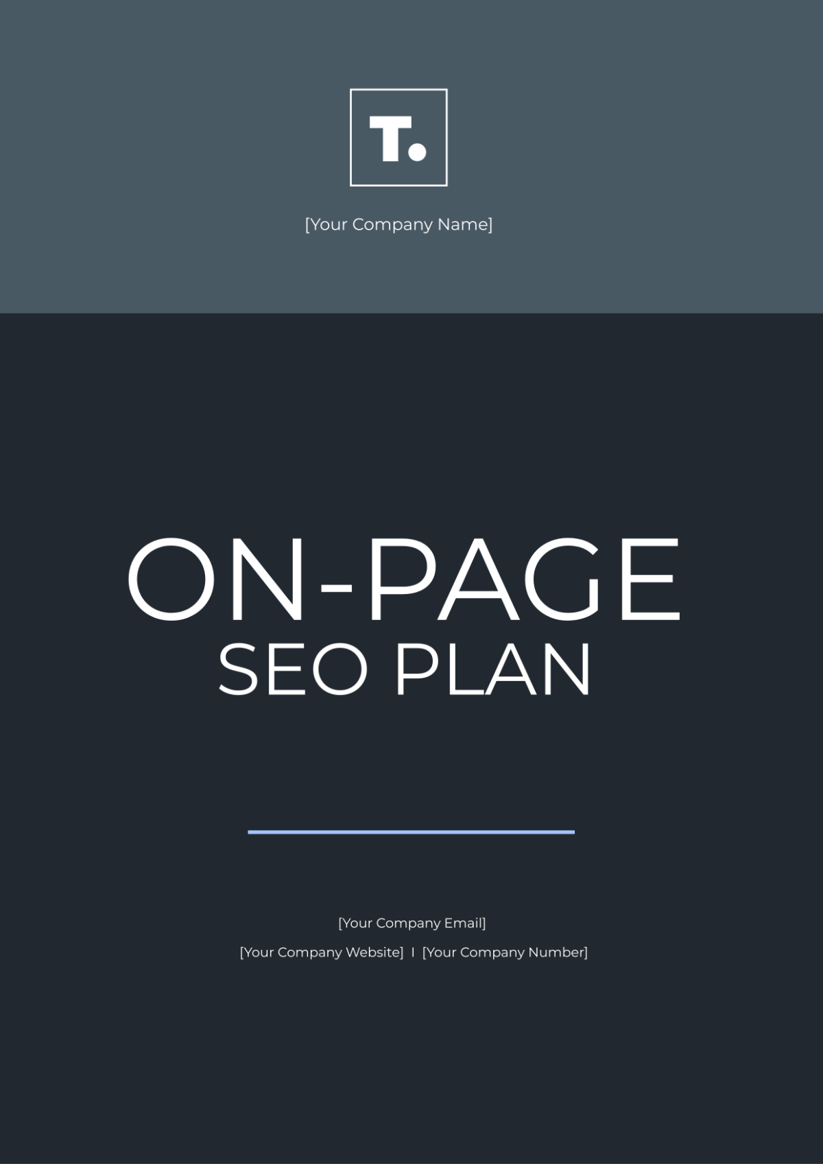 Free On Page SEO Plan Template