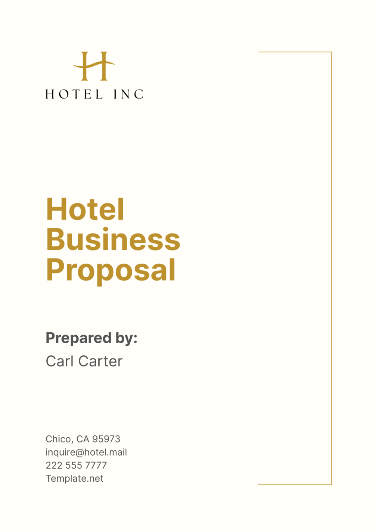 Free Hotel Business Proposal Template