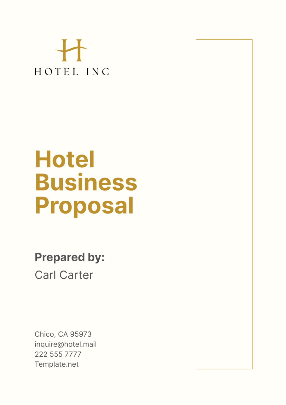 Hotel Business Proposal Template - Edit Online & Download