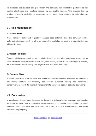 Free Lean Startup Business Plan Template to Edit Online