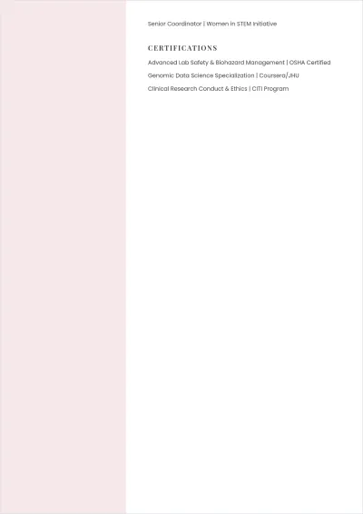 Free Research Internship ATS Resume Template, AI Resume Builder
