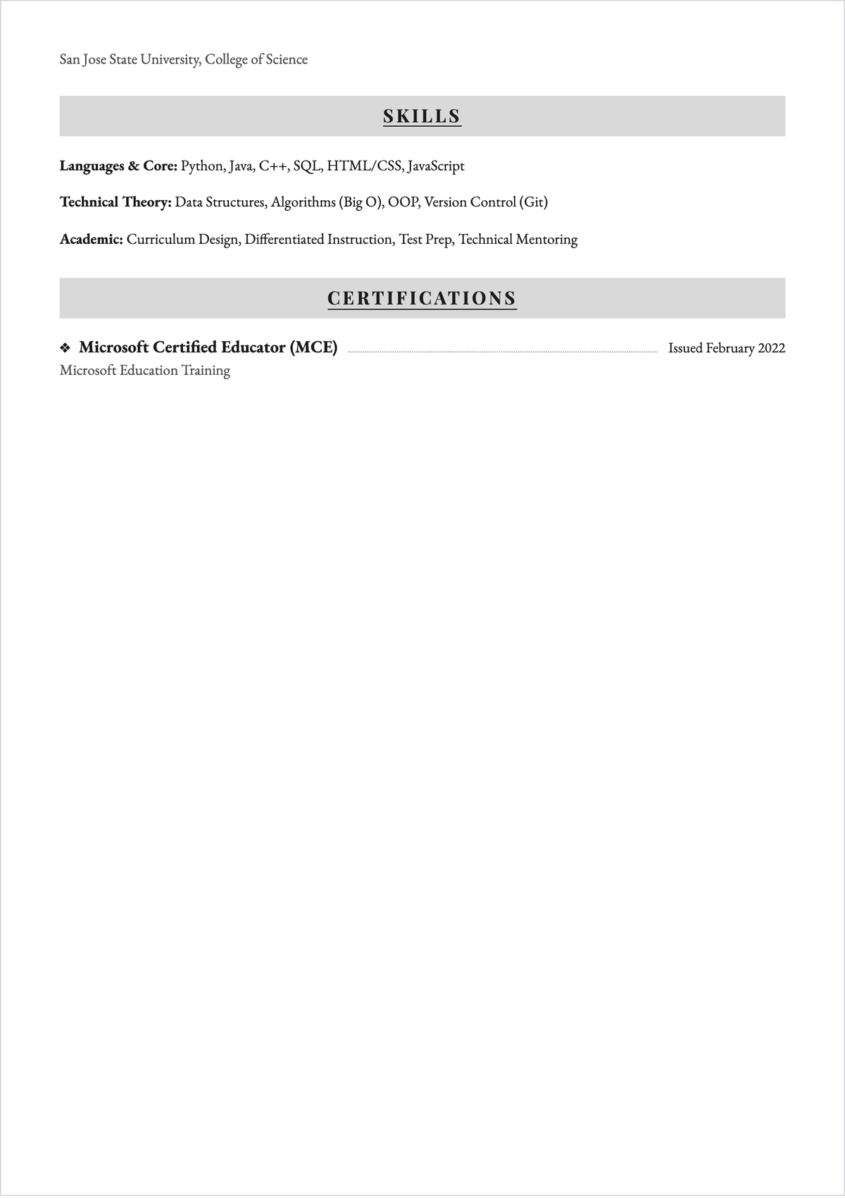 Free Computer Science Tutor ATS Resume Template, AI Resume Builder