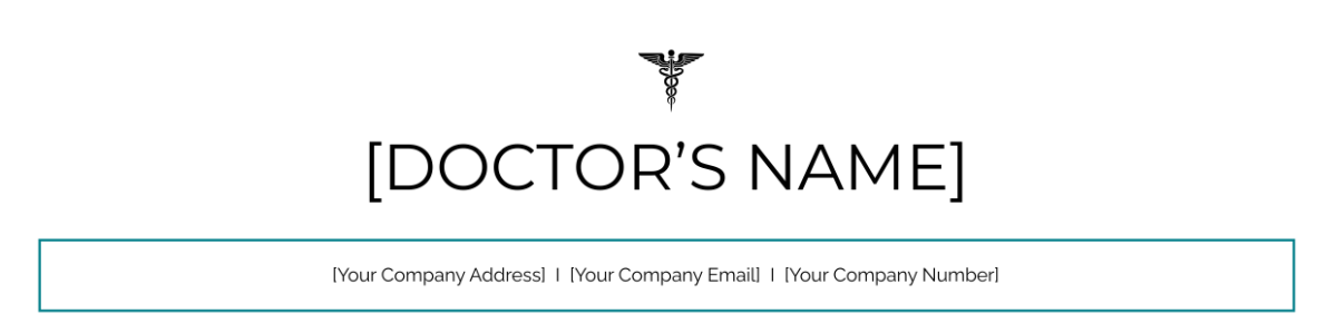 Doctor's Note Organized Header Template