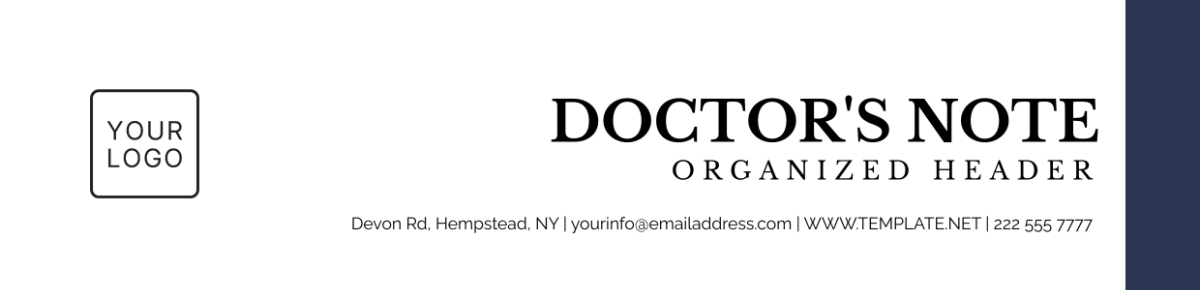 Doctor's Note Organized Header Template - Edit Online & Download