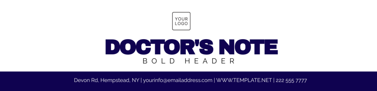 Doctor's Note Bold Header Template - Edit Online & Download