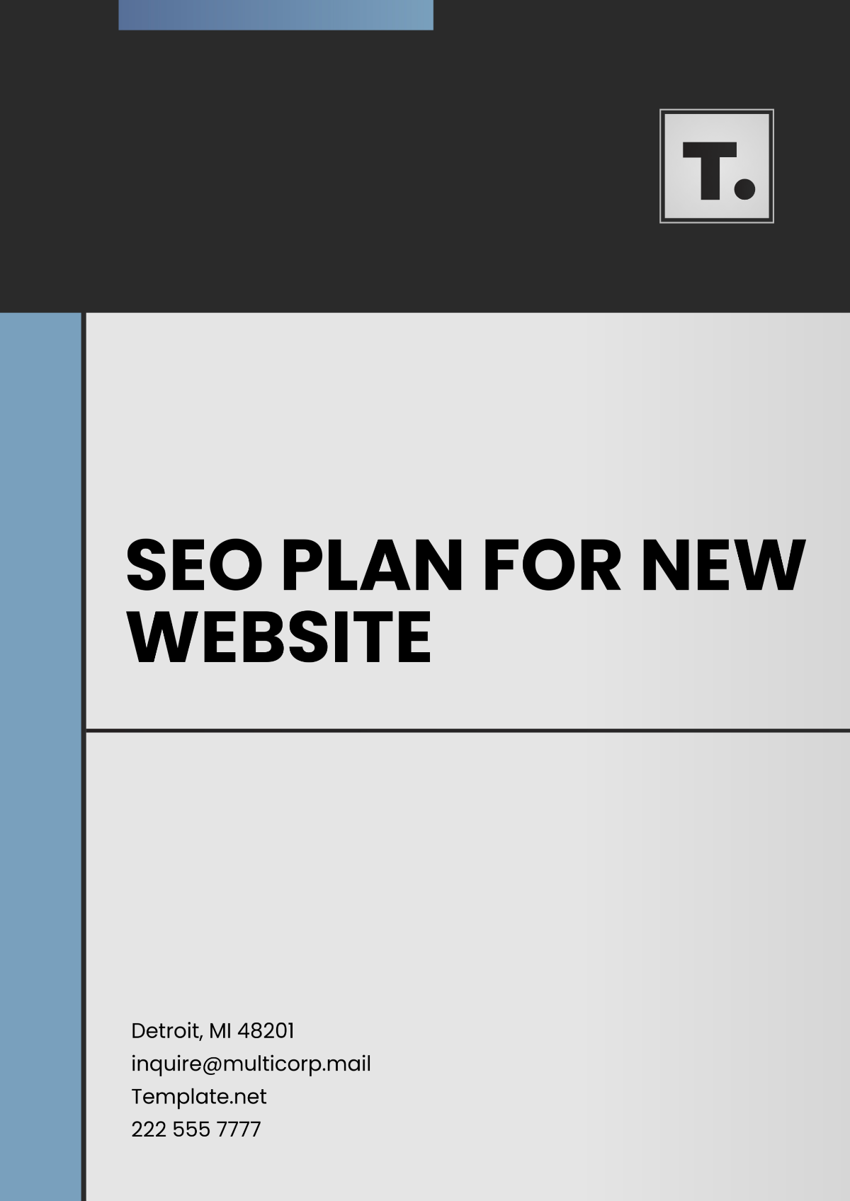 SEO Plan for New Website Template - Edit Online & Download