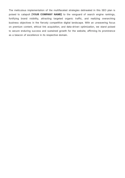 Free SEO Plan for New Website Template to Edit Online