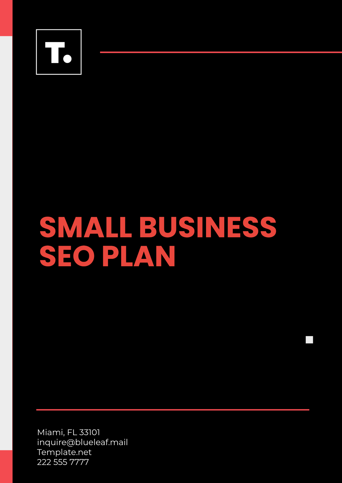 Small Business SEO Plan Template - Edit Online & Download