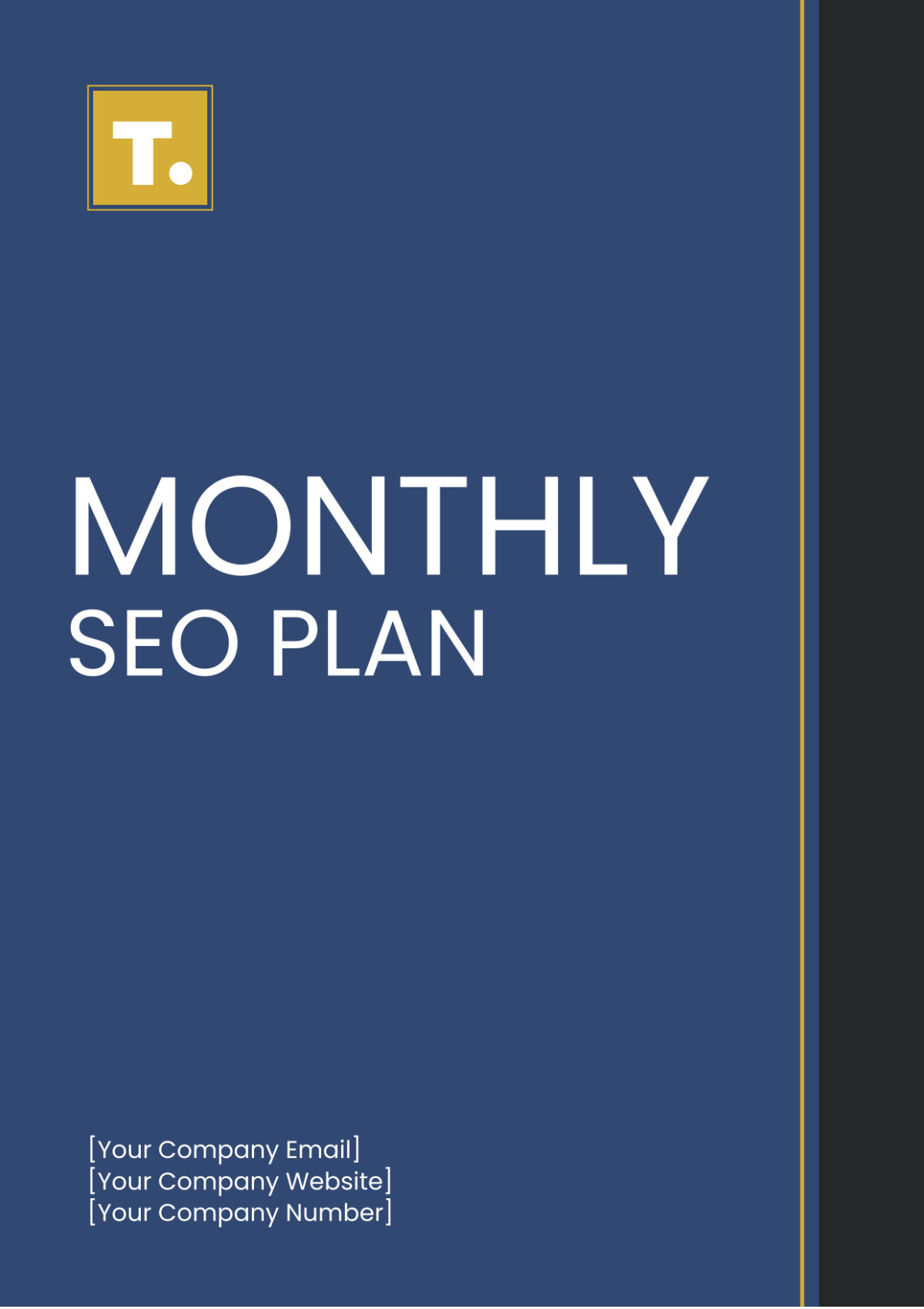 Free Monthly SEO Plan Template