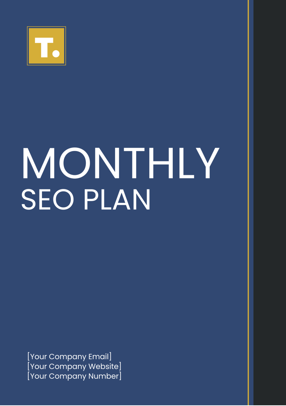 Monthly SEO Plan Template - Edit Online & Download