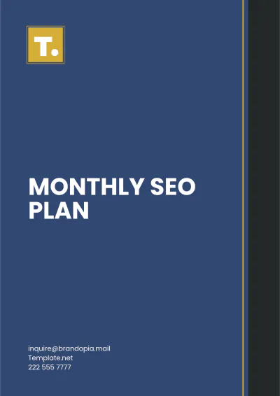 Free Monthly SEO Plan Template to Edit Online