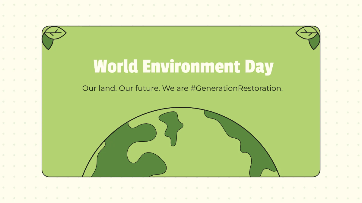 Free World Environment Day Speech Presentation Template to Edit Online