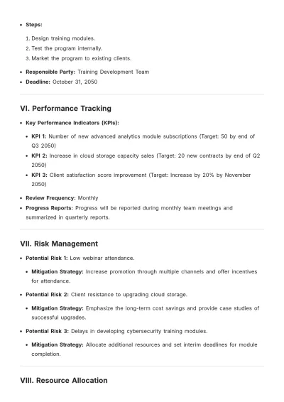 Free Account Plan Template to Edit Online