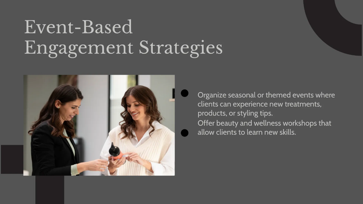 Free Salon Client Engagement Presentation Template to Edit Online