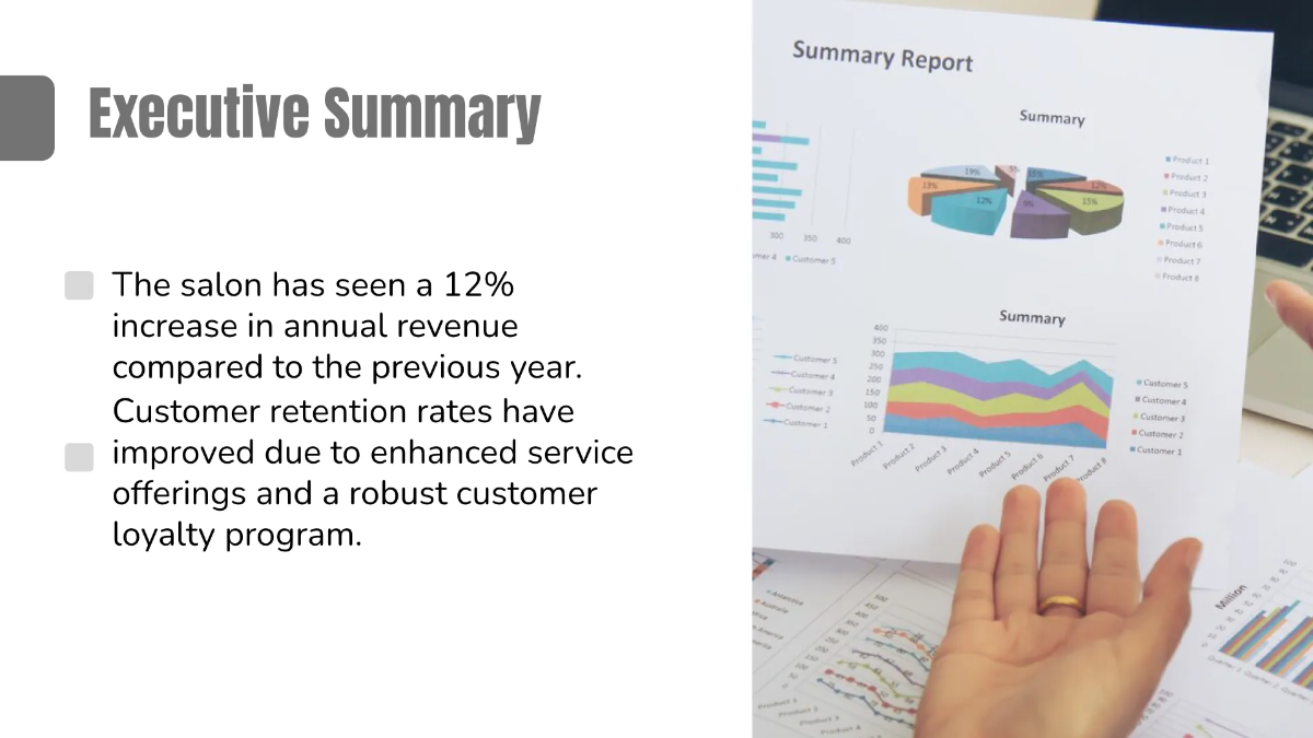 Free Salon Performance Review Presentation Template to Edit Online