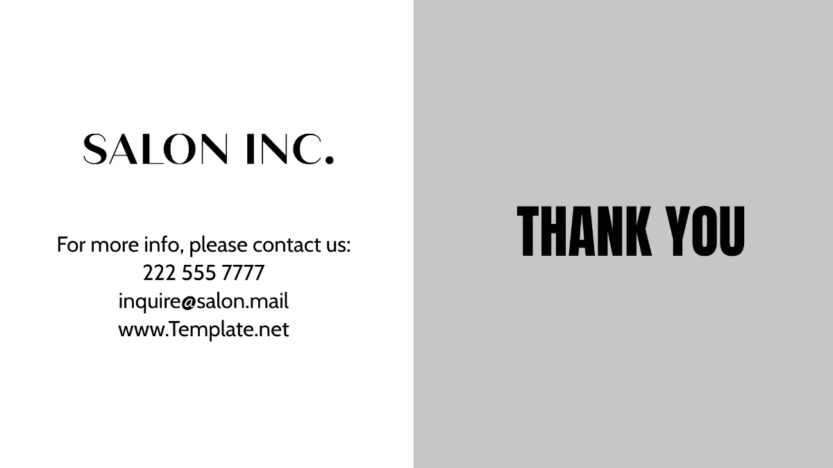 Free Salon Performance Review Presentation Template to Edit Online