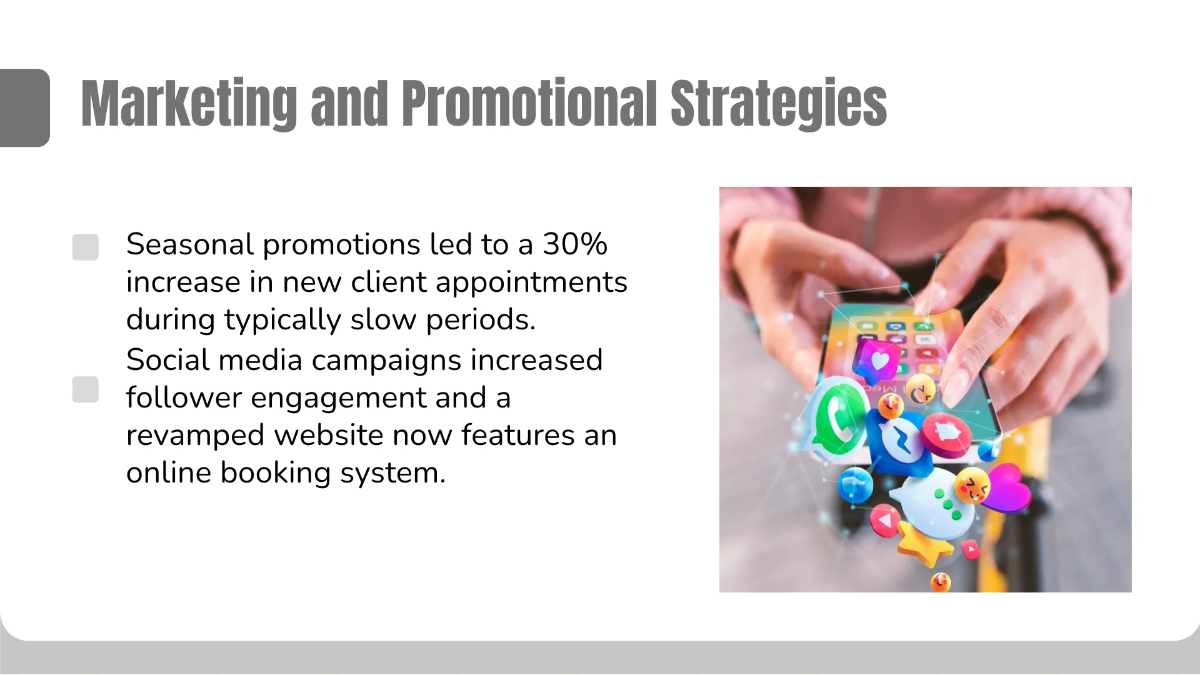 Free Salon Performance Review Presentation Template to Edit Online