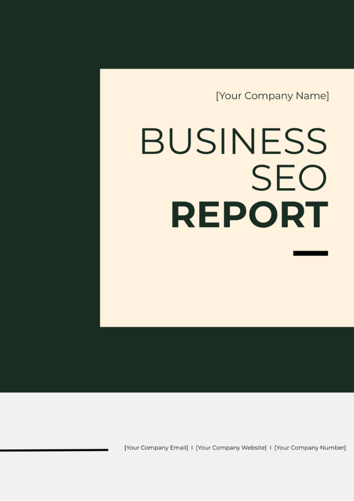 Business SEO Report Template - Edit Online & Download