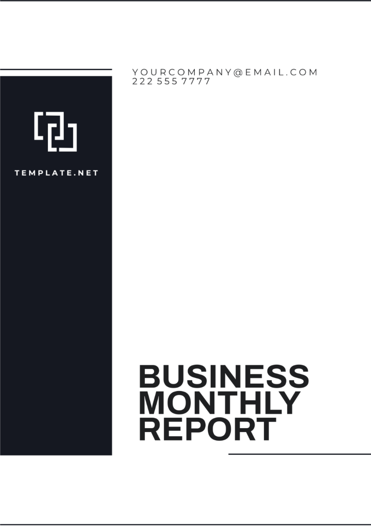 Business Monthly Report Template - Edit Online & Download