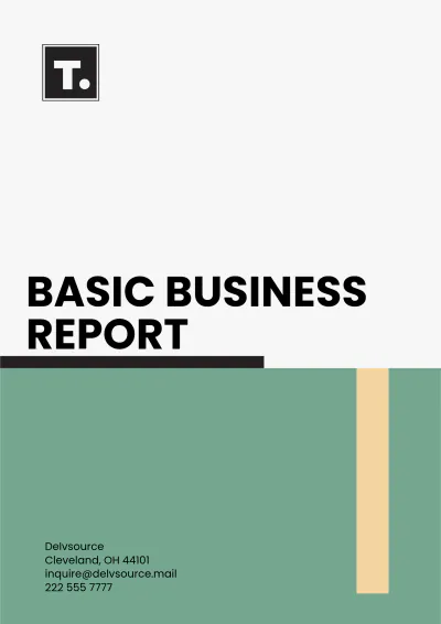 Free Basic Business Report Template to Edit Online