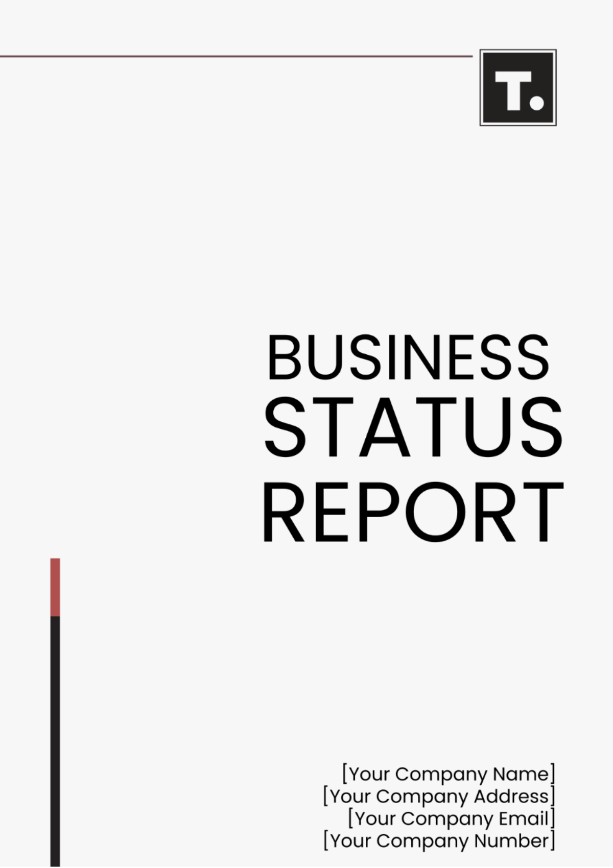 Business Status Report Template - Edit Online & Download