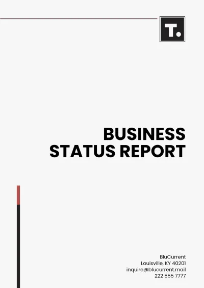 Free Business Status Report Template to Edit Online