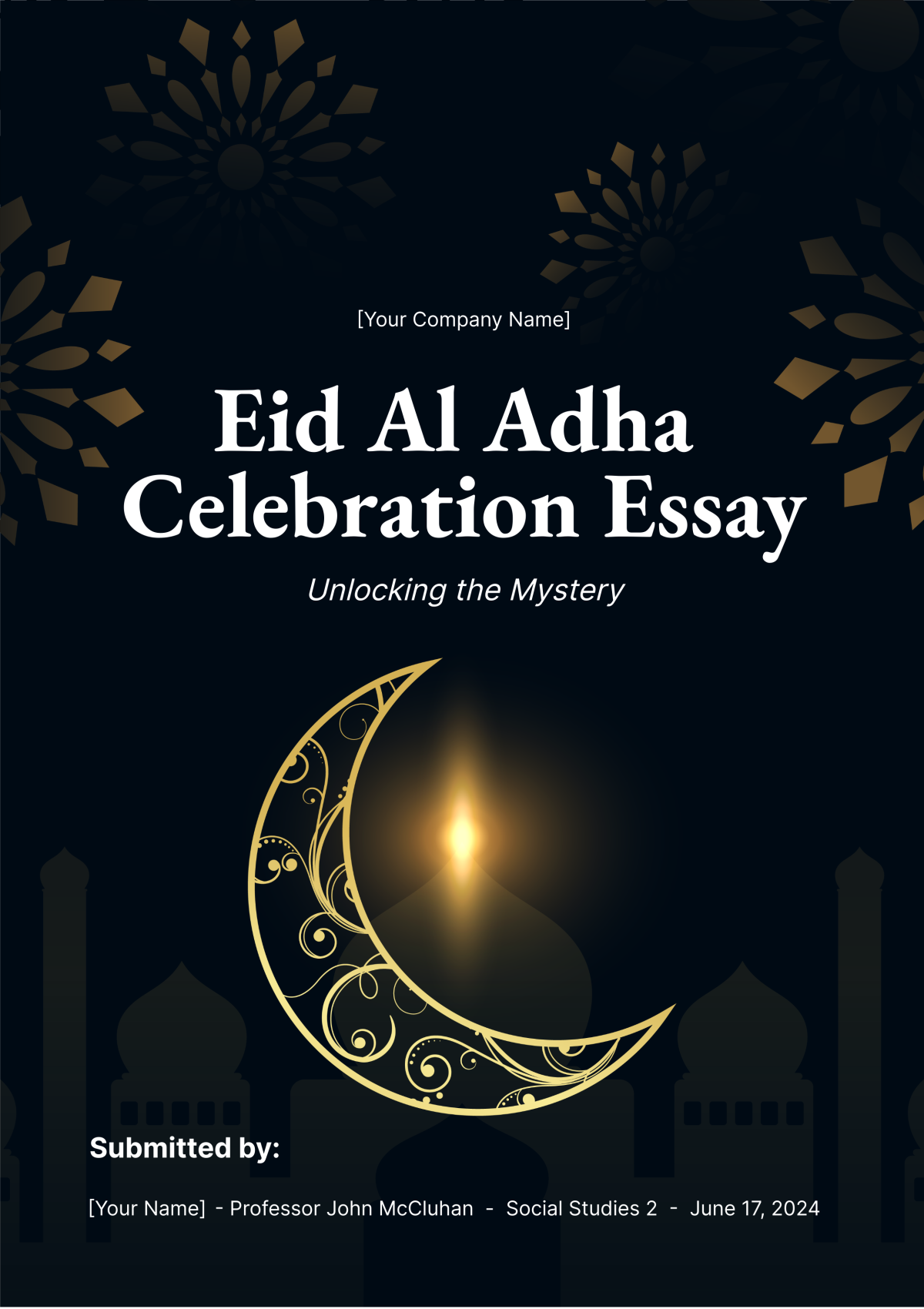 Eid Al Adha Celebration Essay Template - Edit Online & Download