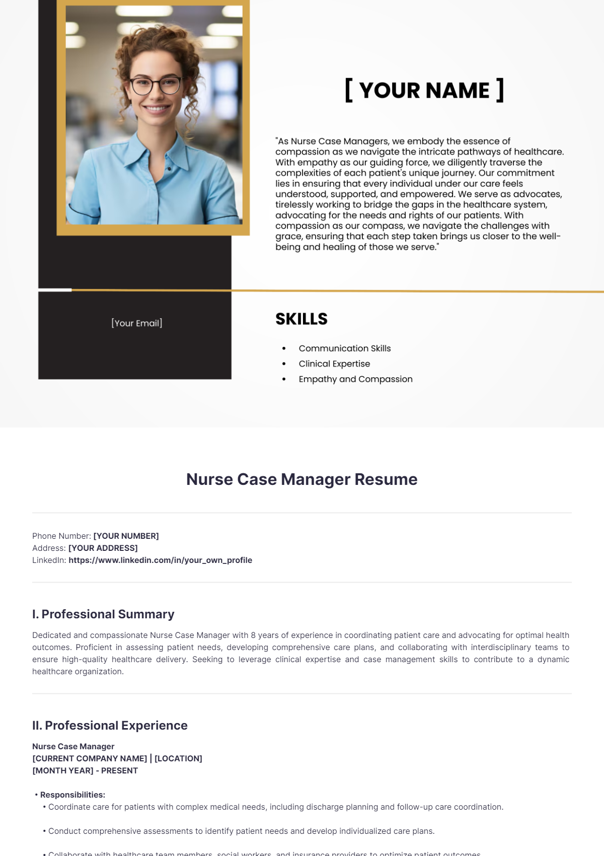 Nurse Case Manager Resume - Edit Online & Download