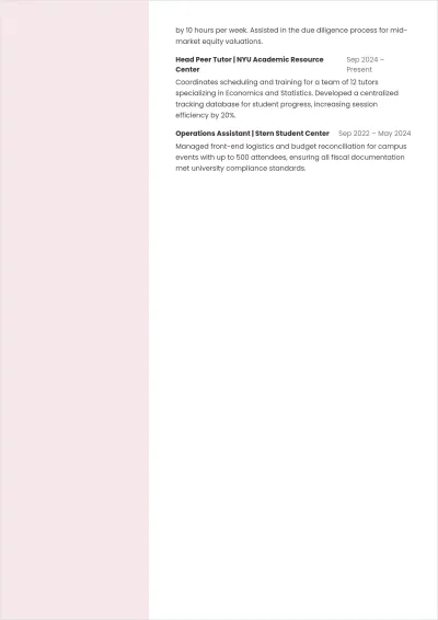 Free Entry-Level ATS Resume for College Students Template