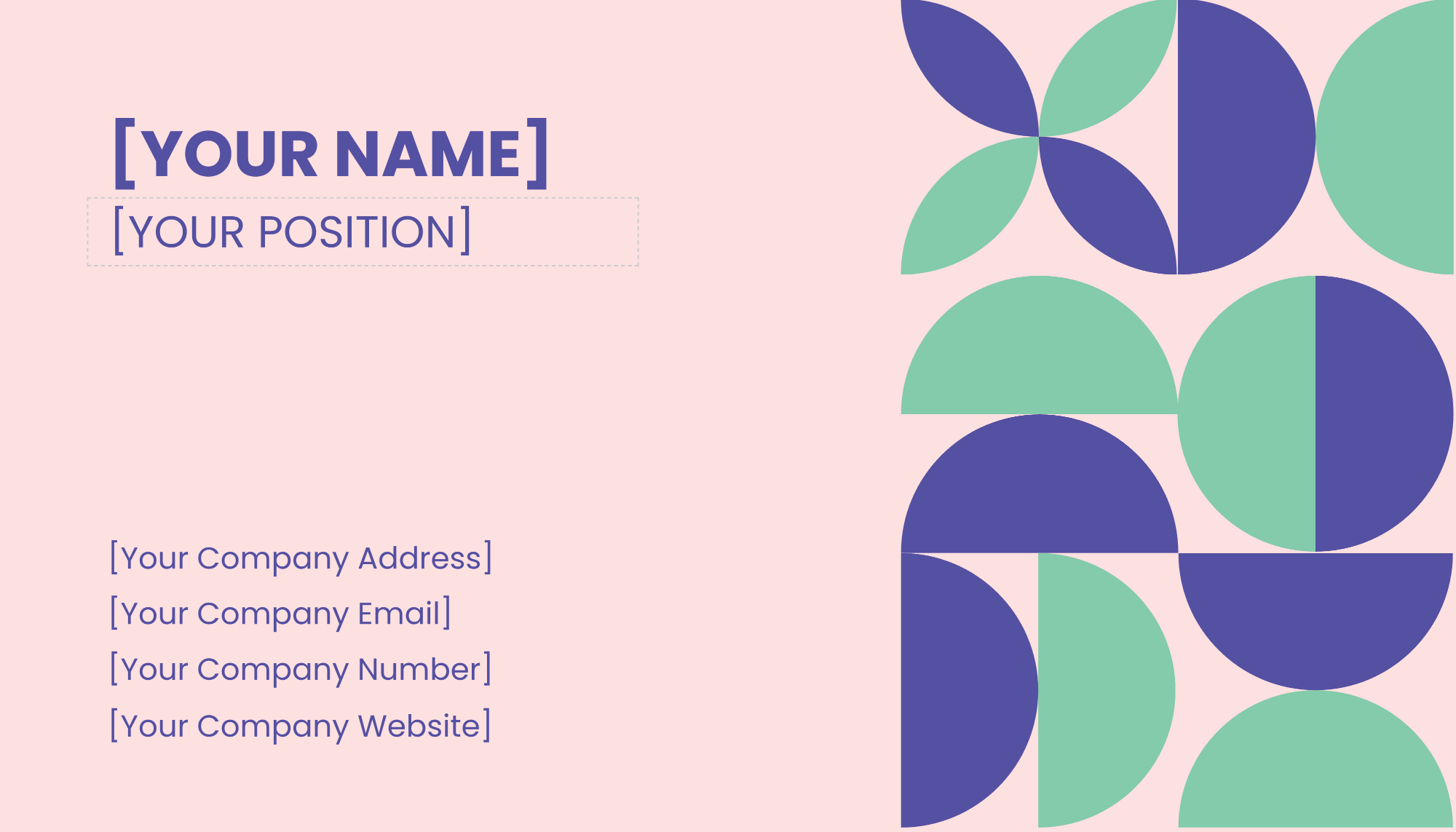 Free Geometric Business Card Template to Edit Online